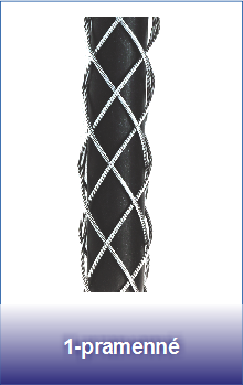 1-pramenné ocelové punčochy pro lana a kabely
