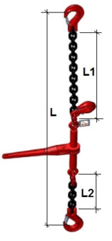 Stahovací řetězová sestava typ č.1 průměr 13 mm, délka 6 m, třída 8 GAPA