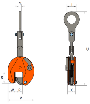 Vertikální svěrka VEMPW-H 4,5t, Extra-Hart, 0-45 mm - 2