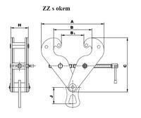 Šroubovací svěrka ZZ-O 2 t, 270-360 mm, s okem - 2/4