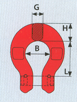 Řetězová spojka BL průměr 16 mm, třída 8 - 2