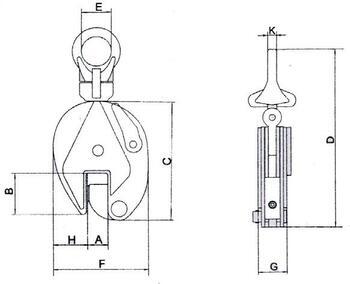 Vertikální svěrka CBG 0,5 t, 0-15 mm - 2