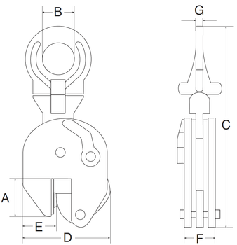 Vertikální svěrka CU 0,75 t, 0-13 mm - 2