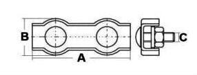 Lanová svorka nerezová DUPLEX, průměr 5 mm, A4, Aisi 316 - 2