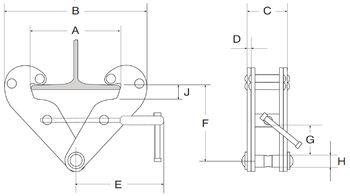 Šroubovací závěsná svěrka KSB 5 t, 80-320 mm - 2