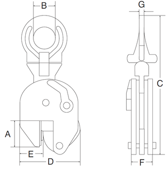 Vertikální svěrka CBU 3 t, 0-35 mm - 2