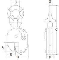 Vertikální svěrka CBU 5 t, 0-45 mm - 2/3
