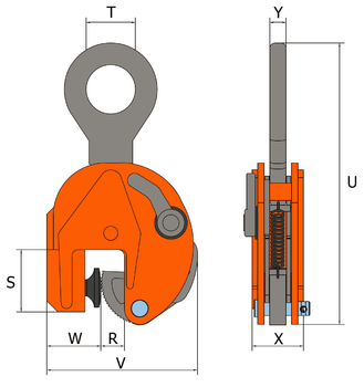 Vertikální svěrka VJPUW 0,25 t, 0-13 mm - 2