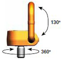 Šroubovací otočný a sklopný bod PLAW M8x20, nosnost 0,3 t, max.délka 160 mm. tř.10 - 2/5