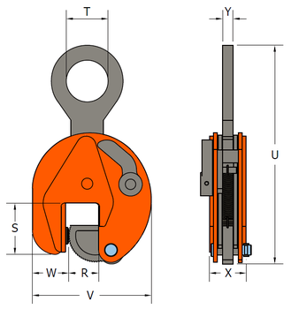 Vertikální svěrka VCEW-H 1t, Extra-Hart, 0-25 mm - 3