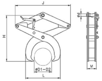 Svěrací kleště na kruhové profily SKR 1000kg, 350mm - 3/3