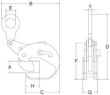 Horizontální svěrka COBK 2 t, 3-20 mm (pár) - 3